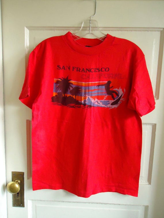 Vintage 70s/80s SAN FRANCISCO Graphic T Shirt sz M - image 1
