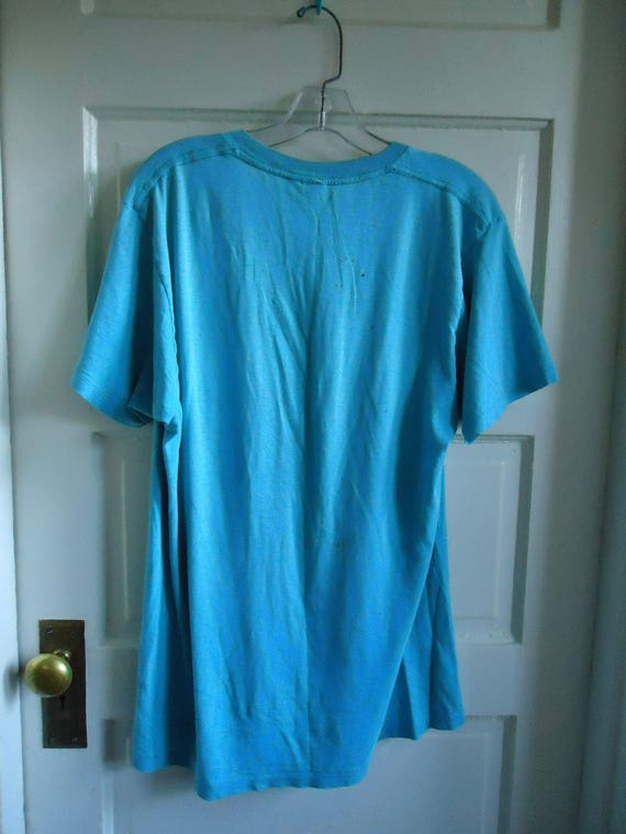 Vintage 80s BLANK POCKET T Shirt Trashed Distress… - image 2