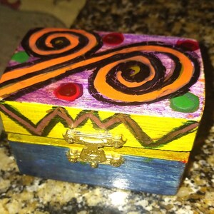 Hand painted little  box