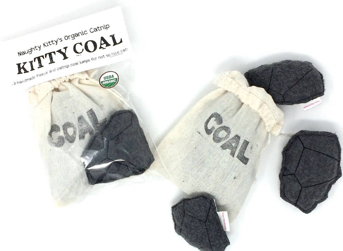 Coal Cat Toys  Naughty Kitty's Christmas Coal  Cat Toy  image 0