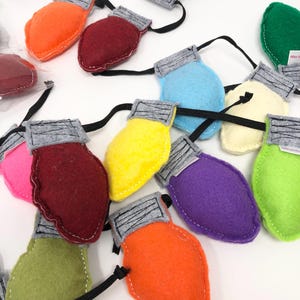 Catnip Christmas Lights | Organic Catnip | Christmas Bulb Toy | Cat Toys | Christmas Cat Toys | Cat Gift | Stocking Stuffer | Wool Felt