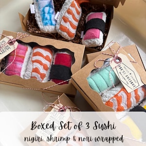 Catnip Sushi Box Set of 3 | Gift for New Cat | Japanese Catnip Toys | Organic Catnip Toys