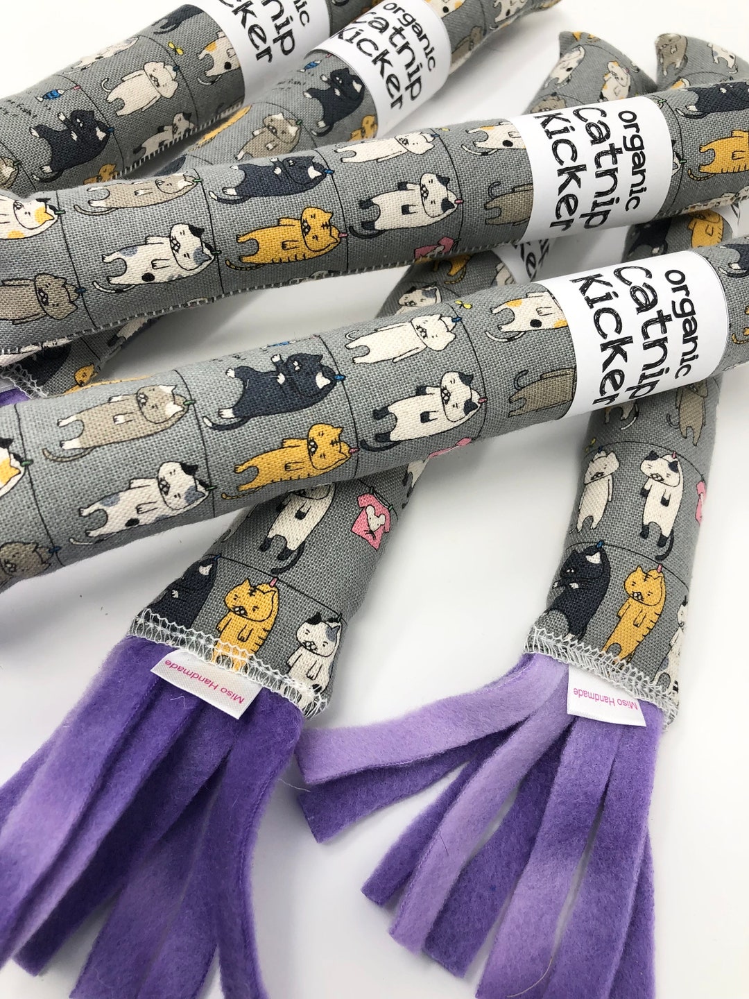 Clothesline Kitties Catnip Kicker Japanese Fabric Gift Kawaii Cat Toys