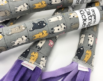 Clothesline Kitties Catnip Kicker | Japanese Fabric Gift | Kawaii Cat Toys | Catnip | Vegan Cat Toy | Bunny Kick Toy | Cat Toys