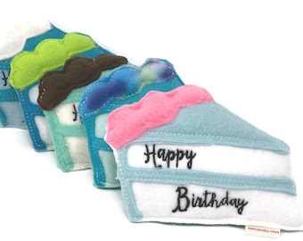 Handmade Catnip Birthday Cake Toy: Organic Fleece Cat Toy