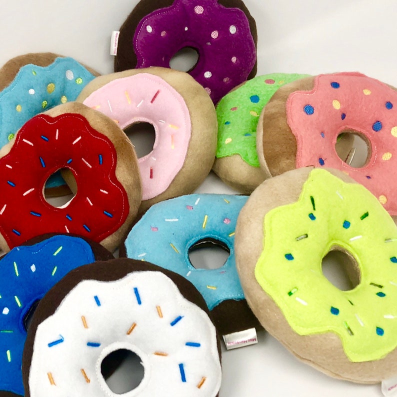 Squeaky Dog Donuts Dog Toys Donuts Set of 2 New Dog Gift Etsy