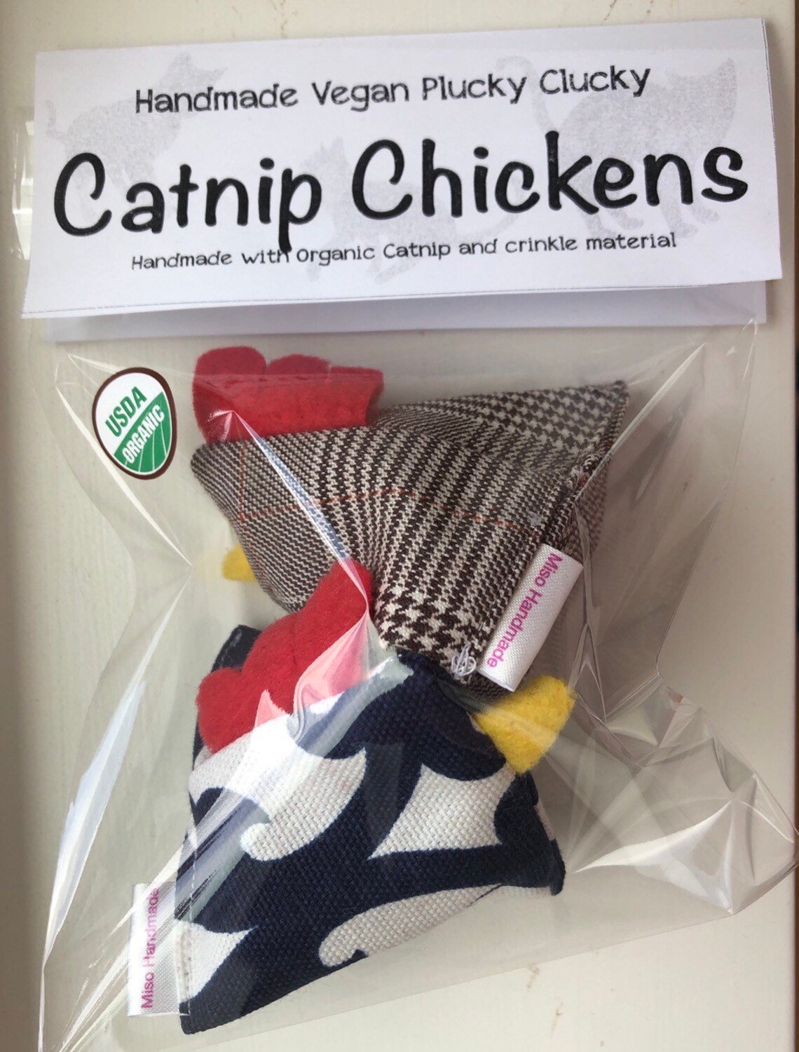 Cat Toys Catnip Chickens Organic Catnip Toys Chicken Cat Etsy