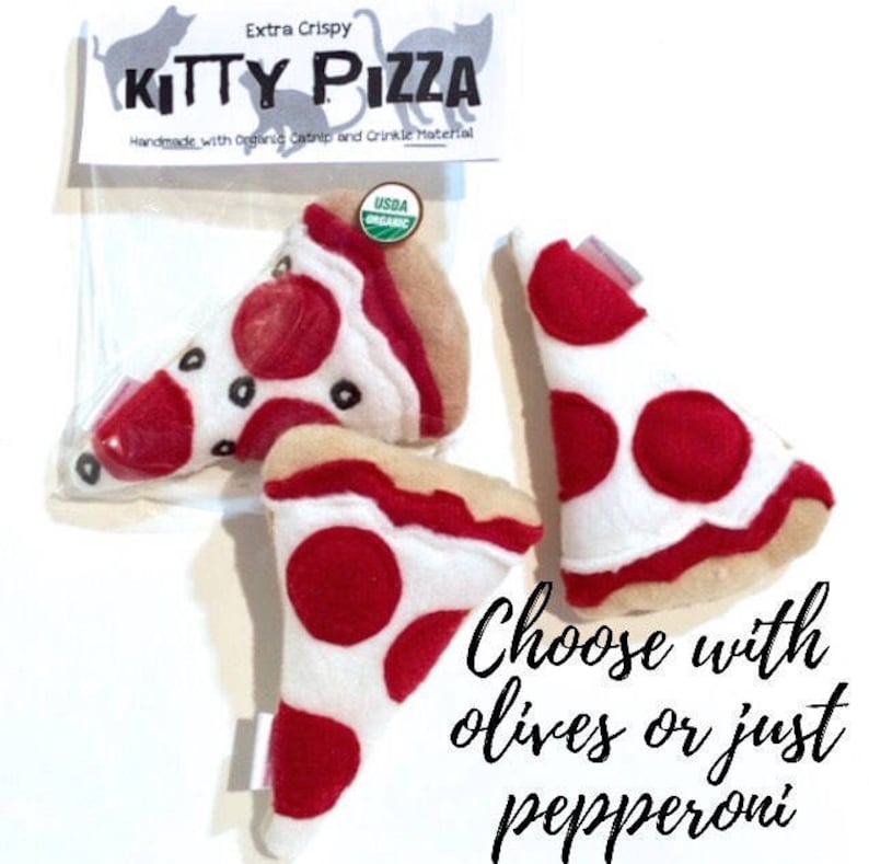 Jouets Pour Chats Pizza Extra Croustillante A Lherbe A Chat Etsy France