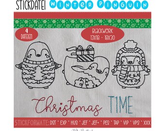 Digital embroidery file Christmas Time 13x18 - 20 x 30 cm (5x7 - 8x12") embroidery frame