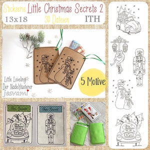 Digital embroidery series Little Christmas Secrets 2 ITH 13 x 18 cm (5x7&quot;) embroidery frame