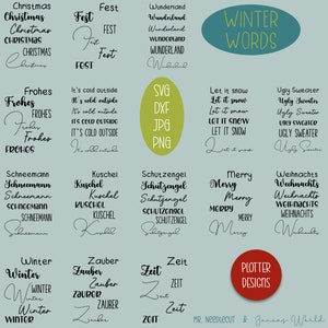 Plotter file Janeas World Winter Words