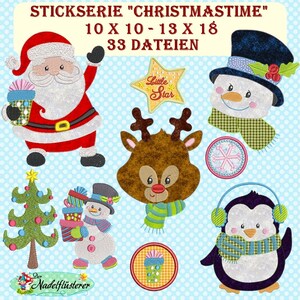 Digital embroidery series Christmastime 10x10 - 13 x 18 cm (4x4 - 5x7&quot;) embroidery frame