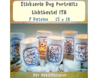 Digital Embroidery Series Dog Portraits Light Bag ITH 13 x 18 cm (5x7") Embroidery Frame
