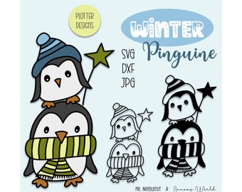 Plotter file Janeas World Winter Penguins