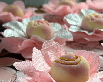 Pink Brigadeiro Forminhas | Flower Candy Cups | Handmade Brazilian Sweet Wrappers | Party & Wedding Candy Holders