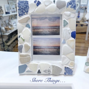Sea Pottery Photo Frame, Nautical Mosaic, 6x4