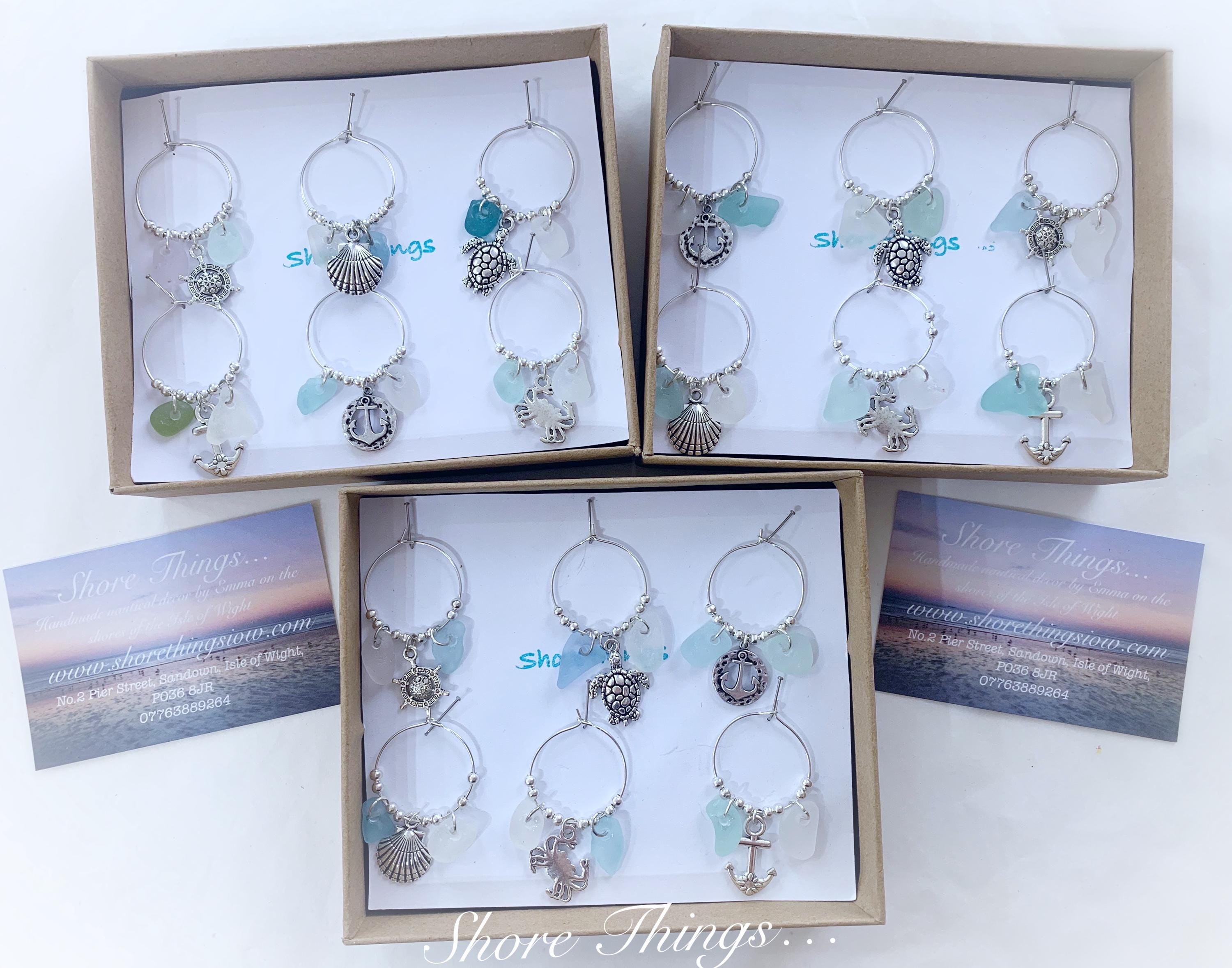 40 Segnabicchieri A Tema Marino Per Vino E Champagne - Ciondoli Per Distinguere I Calici - Foto 6