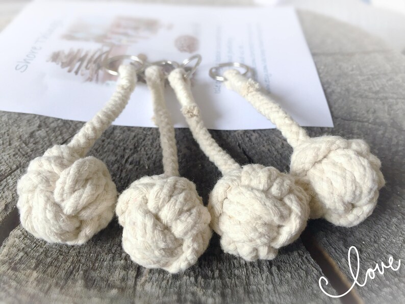 Rope Key Ring Knot Key Chain Nautical Knot Keyring Monkeys Etsy UK