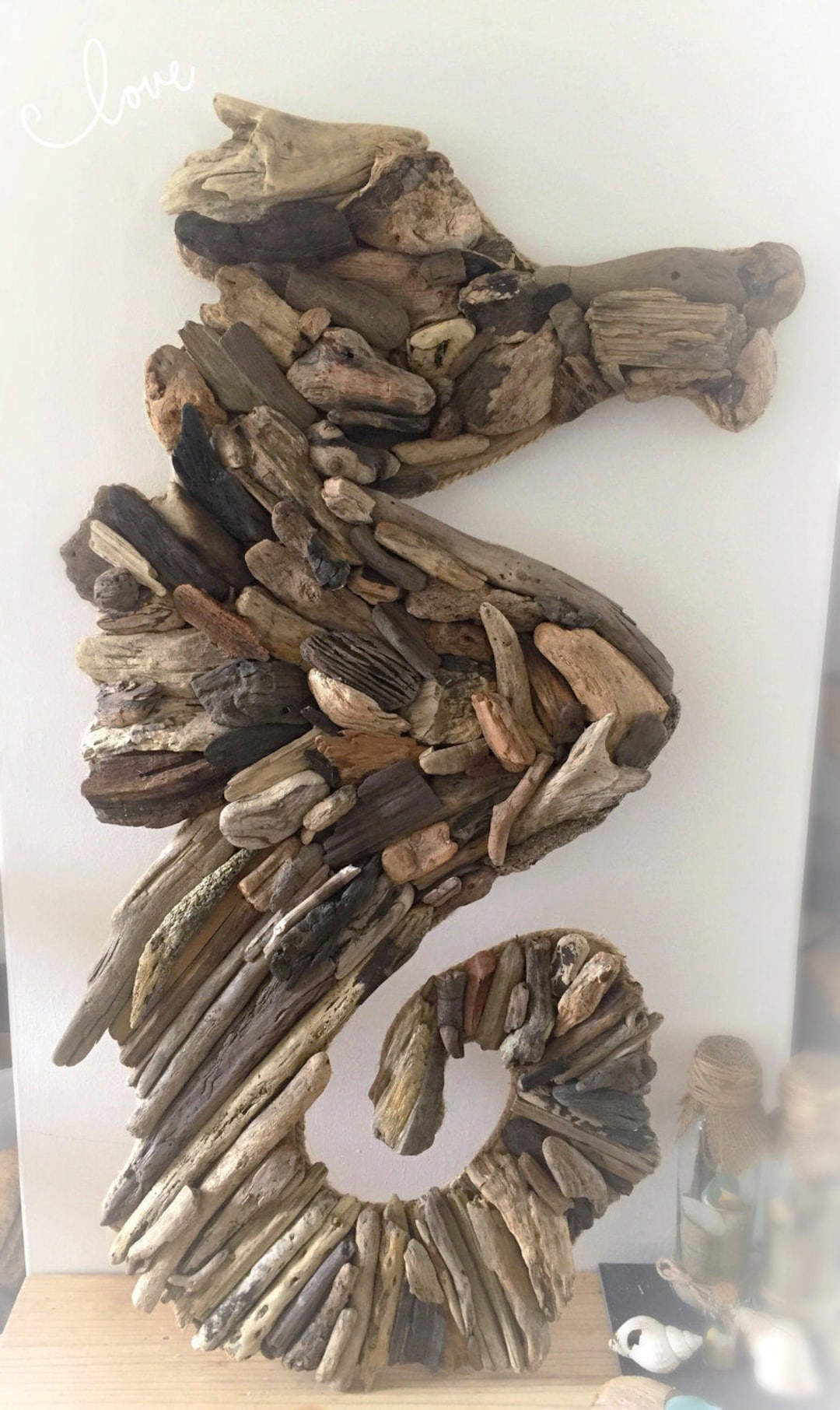 Large Driftwood Wall Art, Beach Home Decor, Nautical Theme, Seahorse Etsy