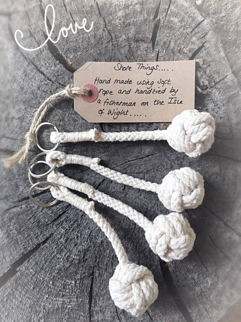 Rope Key Ring Knot Key Chain Nautical Knot Keyring Monkeys Etsy UK