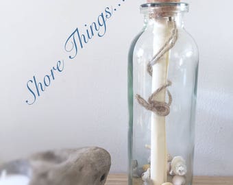 Message in a bottle, Personalised gift, Unique Gift, Cork Glass Bottle