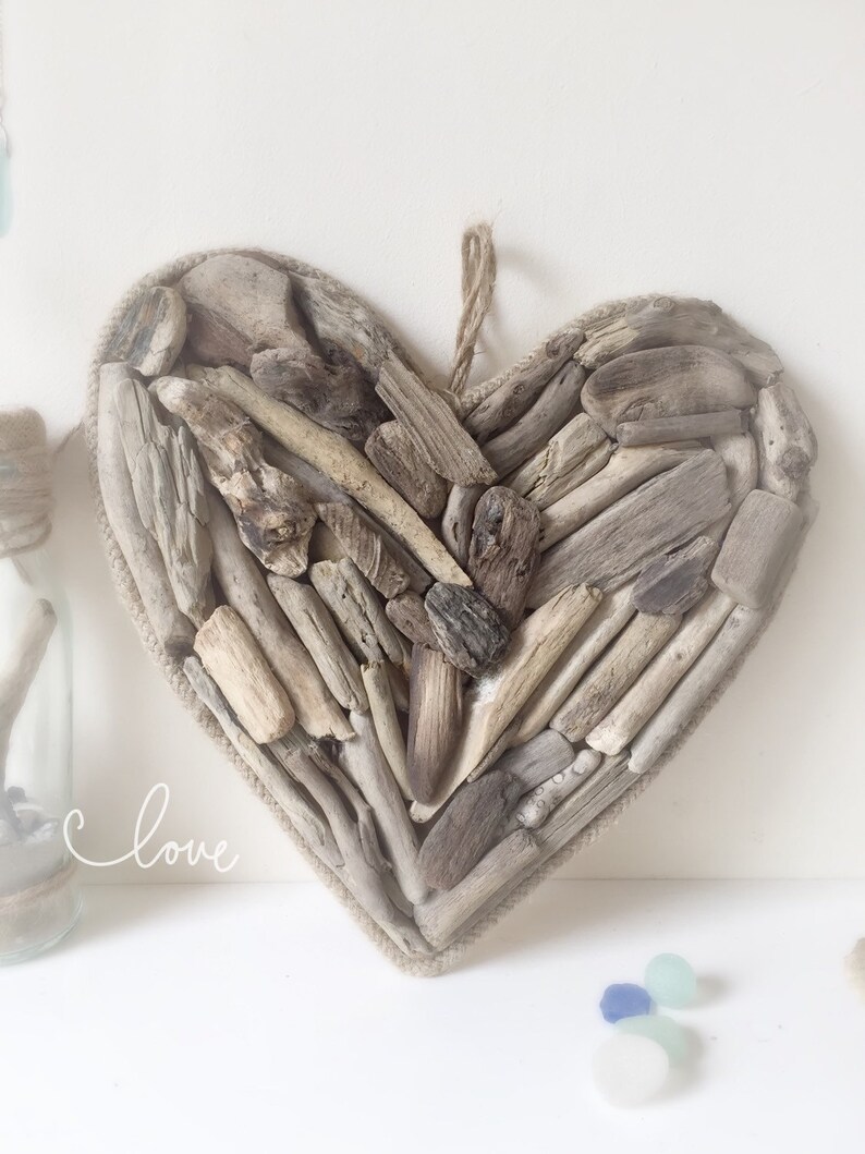 Driftwood Heart Wall Art Heart Wall Hanging Authentic Suft Etsy