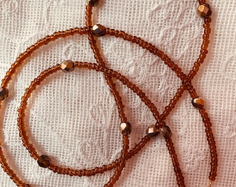 Tawny Copper Beaded Glasses Chain