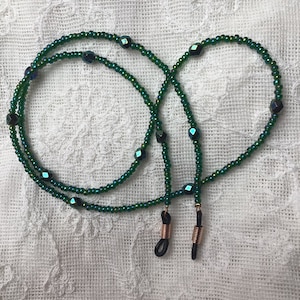 Rainbow Emerald Beaded Glasses Chain