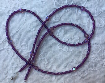 Rainbow Amethyst Beaded Glasses Chain