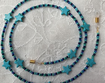 TurquoiseStar Beaded Glasses Chain