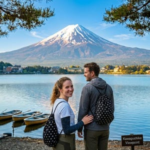 以下が含まれることがあります： 白い花柄の黒い巾着型バックパック2点。バックパックはコードストラップと柔らかい布製。それぞれのバッグは背中に背負われており、暗い背景に小さな花が繰り返されるデザインが特徴です。
