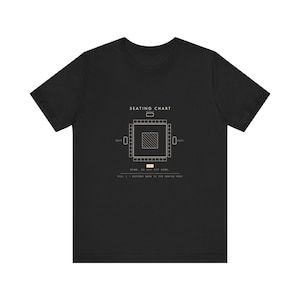 Camiseta con plano de asientos / Camiseta con diagrama arquitectónico minimalista