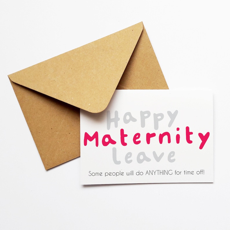 Funny Maternity Leave Card for Coworker Congratulations on Etsy UK