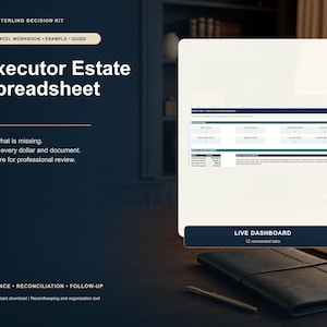 Executor Estate Spreadsheet | Expense, Reimbursement & Document Tracker