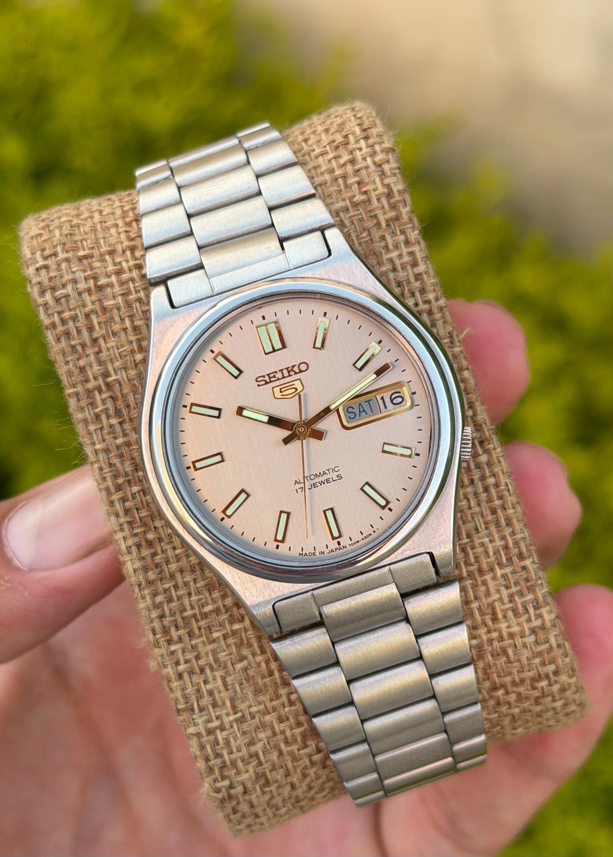 Vintage Seiko 5 Automatic Watch Japan 7009 3171 - Etsy