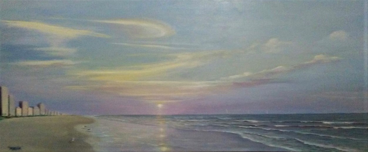 Panoramic View of Myrtle Beach Original oil painting stretched Etsy