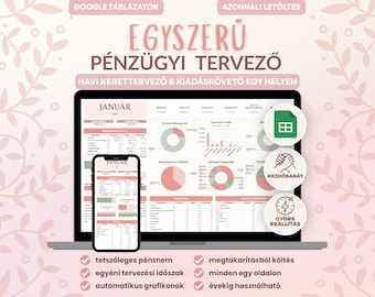 Egyszerű Pénzügyi Tervező Magyar Havi Költségvetés Tervező Táblázat Kiadás Követő Fogli Google Sablon Foglio di calcolo budget semplice ungherese