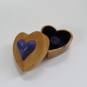 Wood Ring Box, Heart Shaped Ring Box, Wedding, Engagement, Anniversary