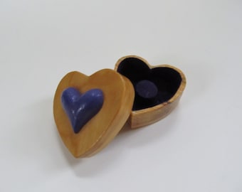 Wood Ring Box, Heart Shaped Ring Box, Wedding, Engagement, Anniversary