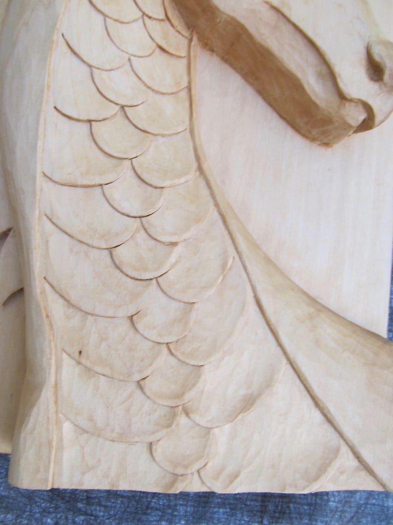 VERKOOP Dragon Carving Dragon Sculpture Handgesneden Fantasy GRATIS VERZENDING Mythisch wezen Wall Art Decor Dragon Lover's Gift Houten sculptuur afbeelding 8