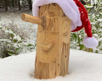 JUST REDUCED!  Christmas Elf, Deck Elf, Porch Elf, Wood Spirit, Whimsical Elf