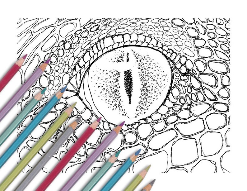 Printable coloring page: Dragon's Eye Instant | Etsy