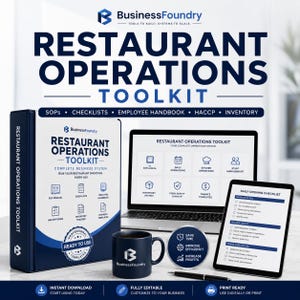 Verktygslåda för restaurangverksamhet | Standardoperationer, personalhandbok, HACCP och Excel-mallar