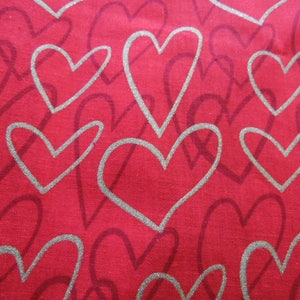 Valentines Day Table Runner Valentines Day Hearts Red and Gold Valentine Hearts Table Decor image 2