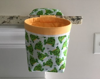 Thread Catcher Bags, Thread Catchers, Scrap Caddy, Pin Cushion, Whimsical Turtles and Frogs