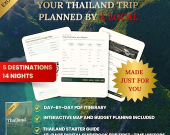 Anpassad resplan för Thailand, 5 destinationer, 14 nätter (PDF)