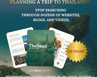 Reseguide för Thailand i PDF-format, resplanerare för förstagångsbesökare, digital guidebok, skriven av en lokalinvånare