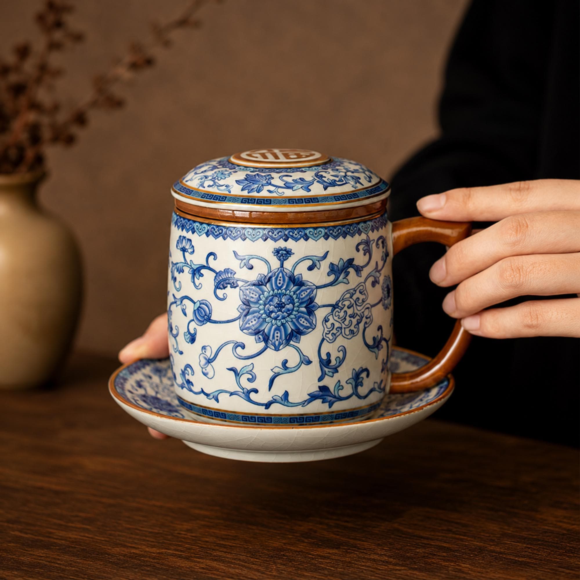 Chinese mug lid