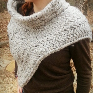 Post-Revolution Hunting Cowl with Vest Knitting Pattern only image 3