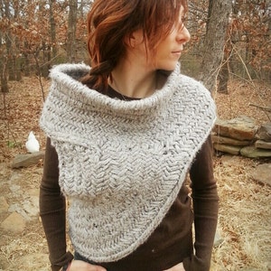 Post-Revolution Hunting Cowl with Vest Knitting Pattern only image 1